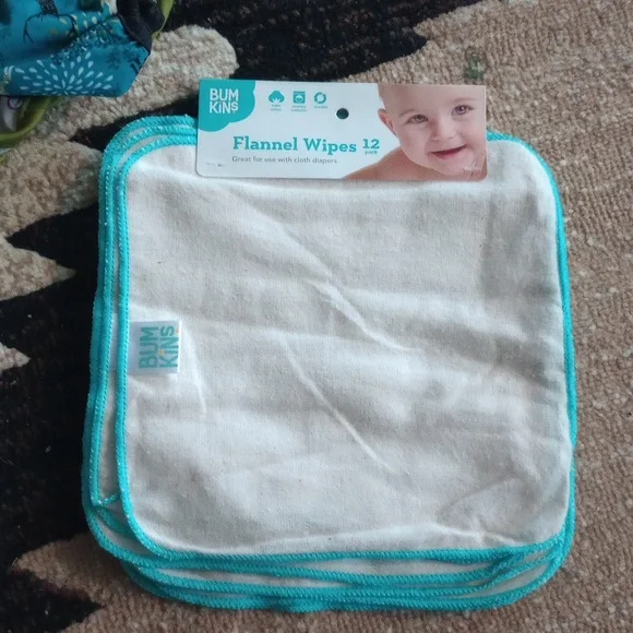 Cloth diaper covers, flannel wipes, snappis - Picture 2 of 4